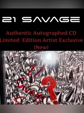 21 Savage Authentic Autographed CD Limited Edition Artist Exclusive (New)